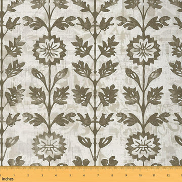 Floral Fabric by The Yard Vintage Tulip Floral Upholstery Fabric Flower Farmhouse Waterproof Indoor Outdoor Decor for