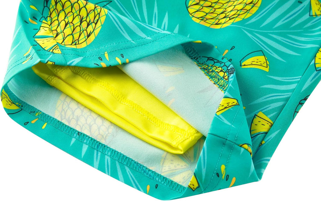 Boys Swim Trunks with Compression Liner Toddler Bathing Suit