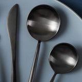 4 Sets of 5 Pieces Matte Black 18/10 Stainless Steel Flatware, Stainless Steel Kitchen Utensils