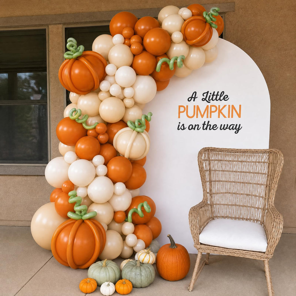 Fall Pumpkins Balloon Arch Kit Baby Shower Decoration
