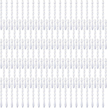 100 Pcs Clear Acrylic Hanging Crystals, Garland Strands for Chandelier Centerpieces Christmas Tree Wedding Party Home