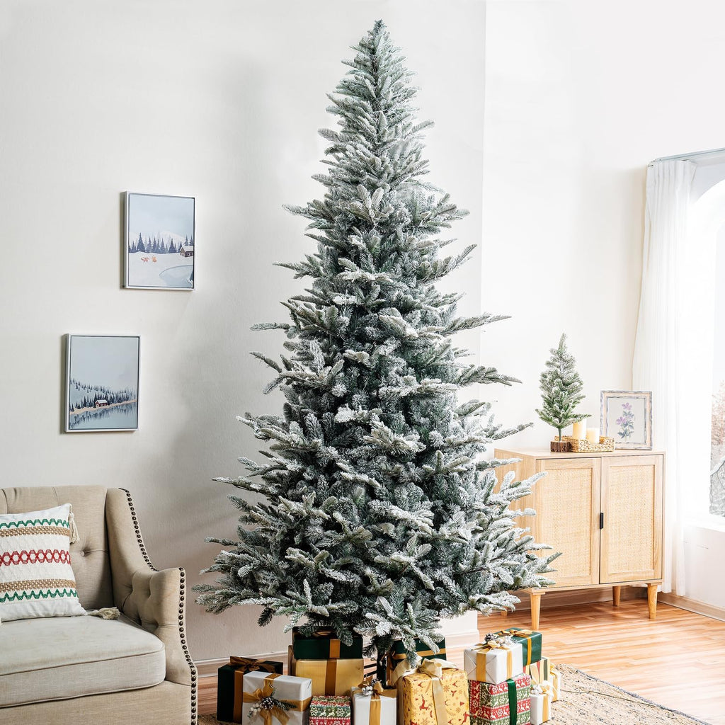 Marley Artificial Prelit Snow Flocked Christmas Tree