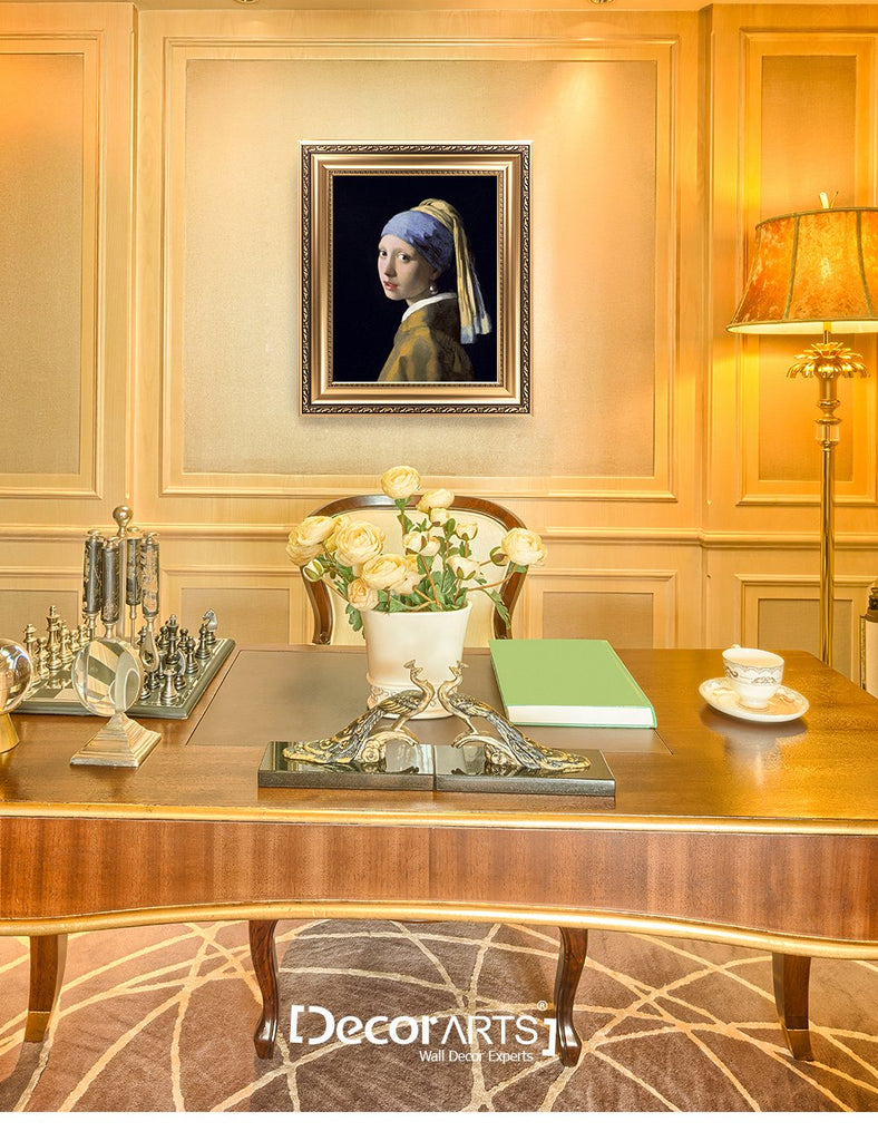 Girl With a Pearl Earring Framed Wall Art, 22x26