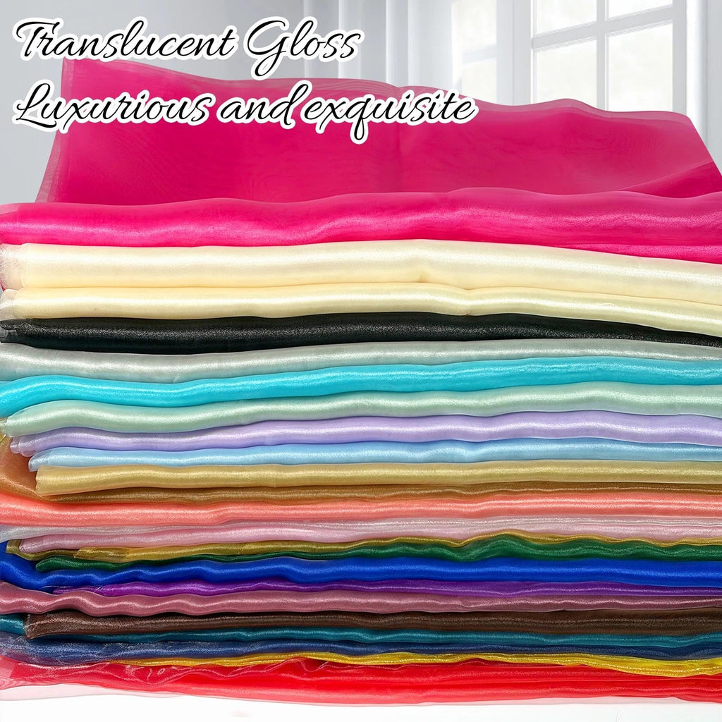 Gold Sheer Organza Fabric, 2.2yd x 60in Wide, for Wedding Decor & Crafts