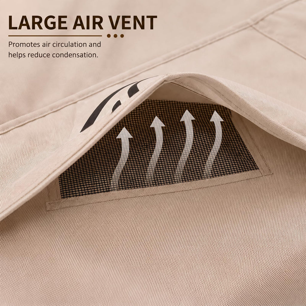 Rectangular Patio Furniture Cover 88L x 58W x 28H Inch, Waterproof 600D Heavy Duty Oxford Outdoor Table Cover