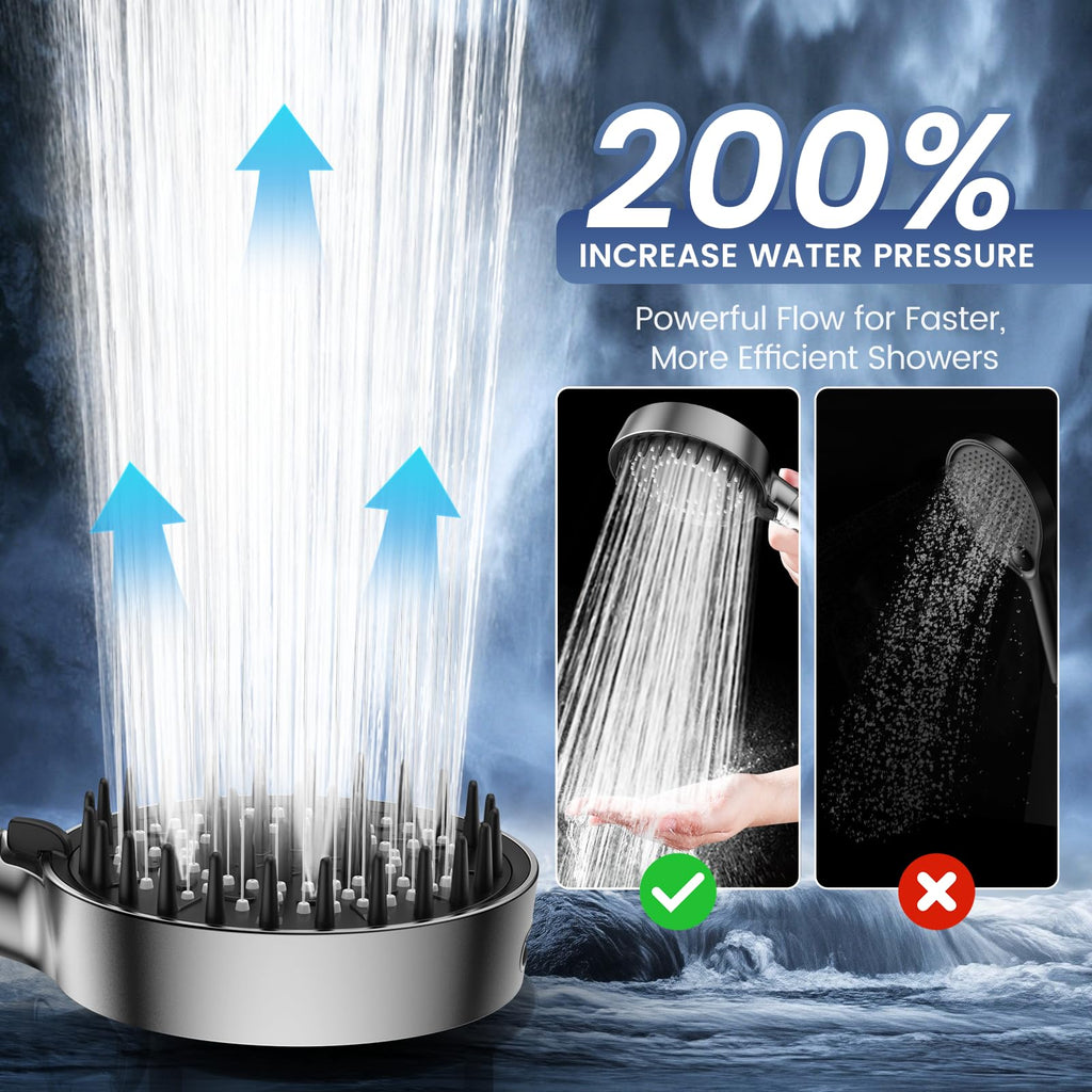 Shower Head with Handheld, 5" High Pressure Hand held Showerhead