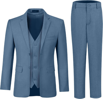 Boy's Formal Suit Set Slim Fit Kids Tuxedo Suits for Wedding Boy Outfit