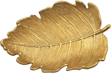 Leaf Jewelry Dish, Gold Resin Accessory & Trinket Tray