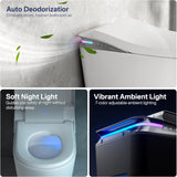 Eridanus One Piece Smart Toilet with Bidet Built in, Electric Bidets with Warm Water Sprayer and Air Dryer