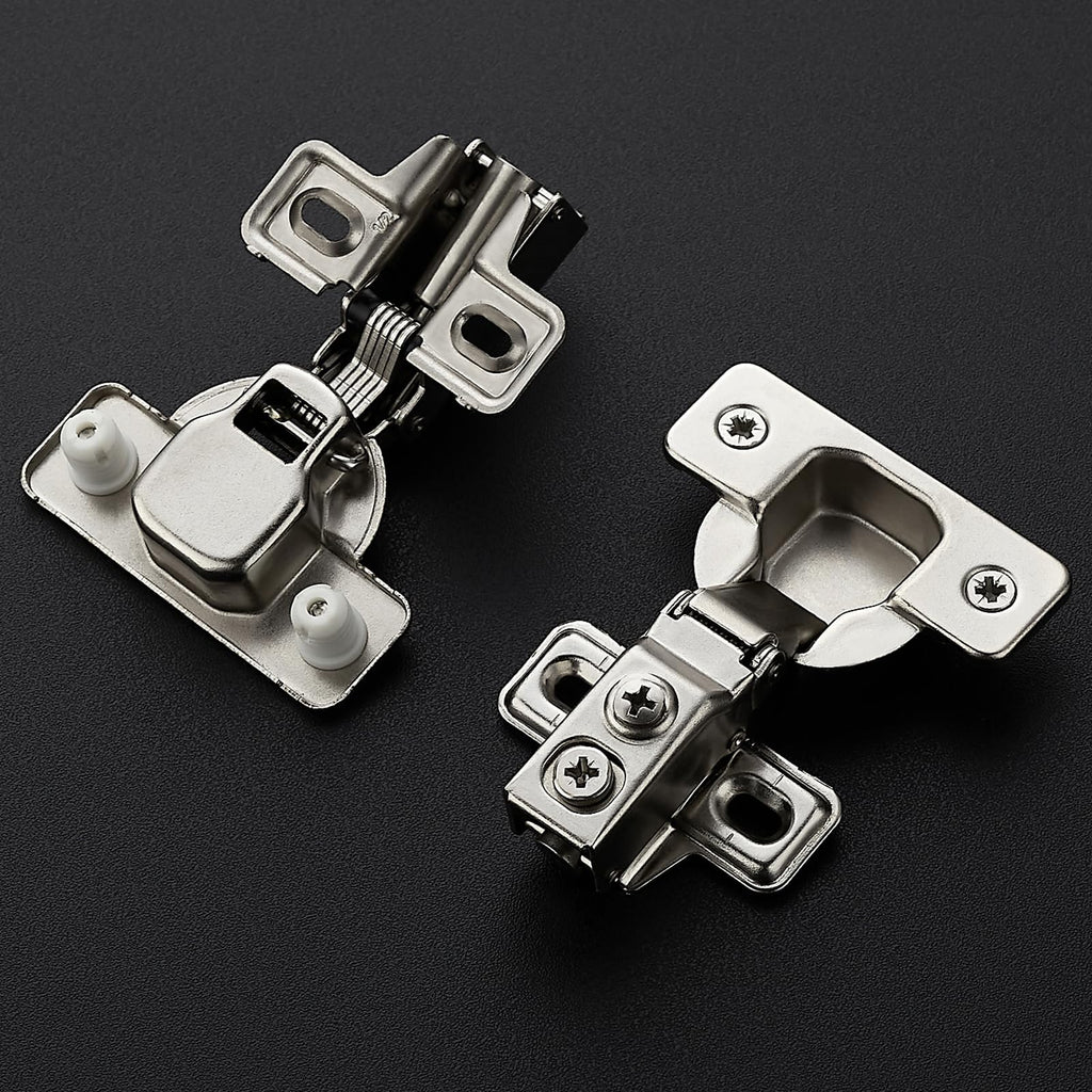 1/2 Inch Overlay Short Arm Kitchen Cabinet Hinges, 6 Pack 3 Pairs