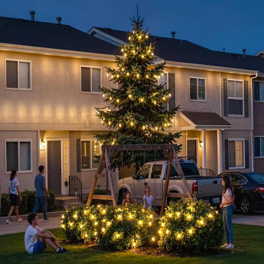 150 LED Warm White Christmas Lights, UL Certified and Commercial Grade Green Wire String Lights 50 Ft, for Indoor