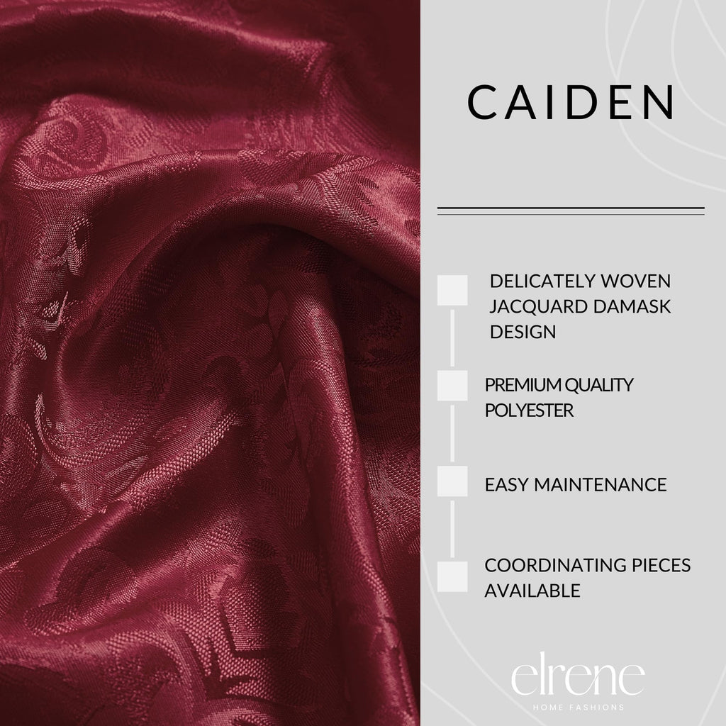 Caiden Elegance Damask Tablecloth, Cranberry - 60" W x 84" L