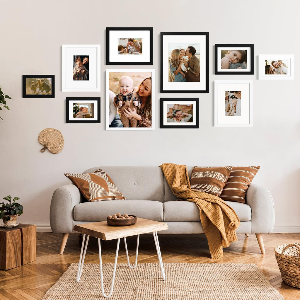 A3 Picture Frame Solid Wood Black Poster Frame Matted A4