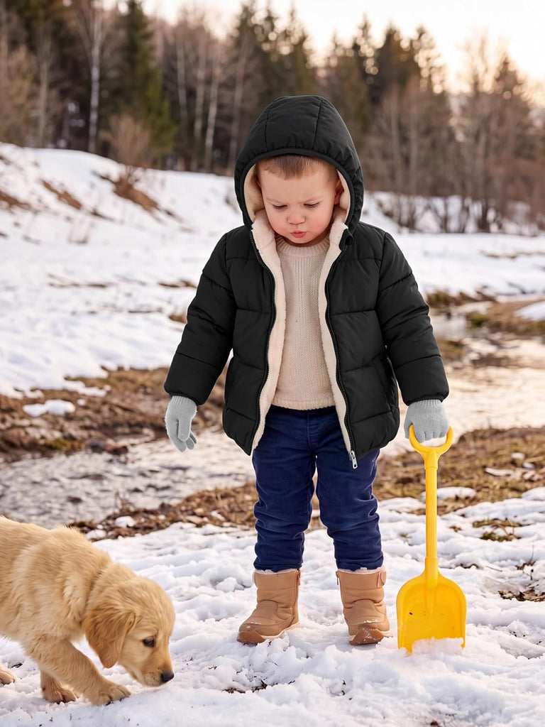 Baby Boys Girls Winter Puffer Jacket Thicken Warm Fleece Outweaar