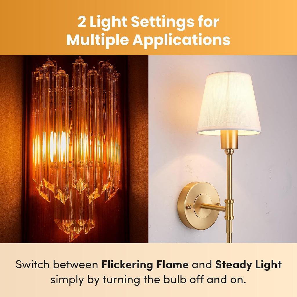 Fire Effect T6 T8 E12 LED Fire Candle Light Bulb Flame Flicker Tube Base Shape Novelty Lighting B11 Torch Rustic