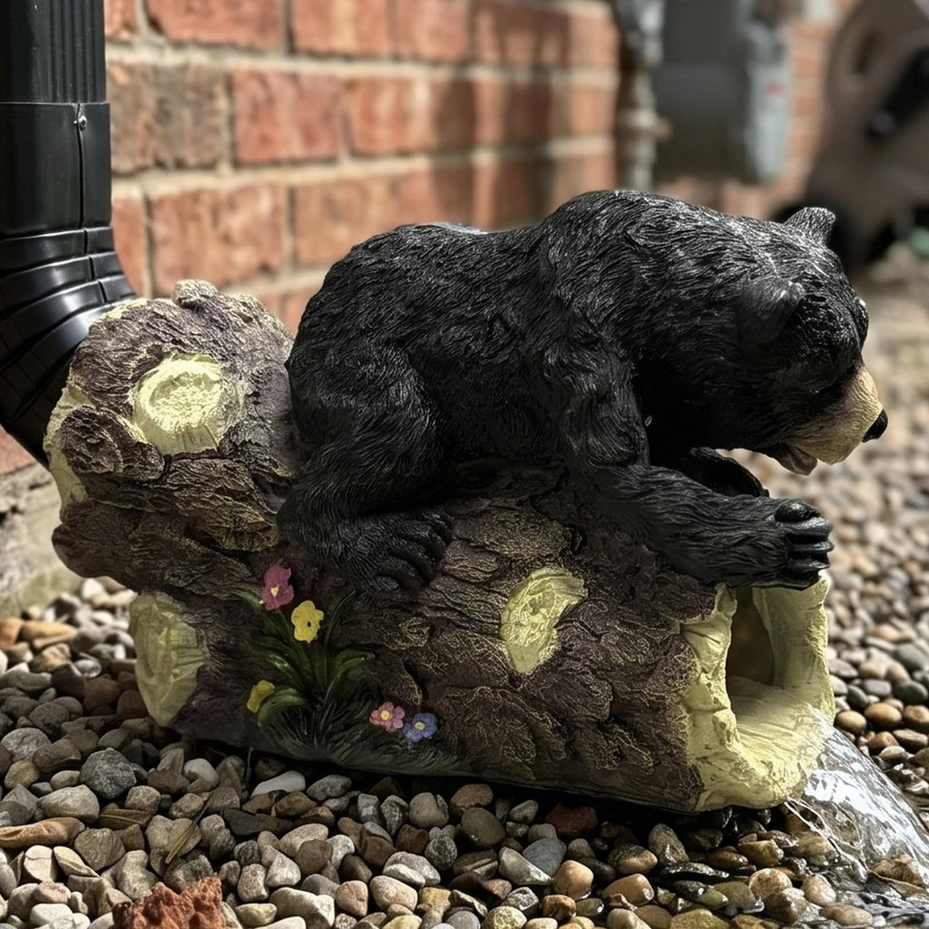 Bear Decorative Gutter Downspout Extension Statue, Animal Gutter Guardian Rain Downspout Extender, Garden Splash