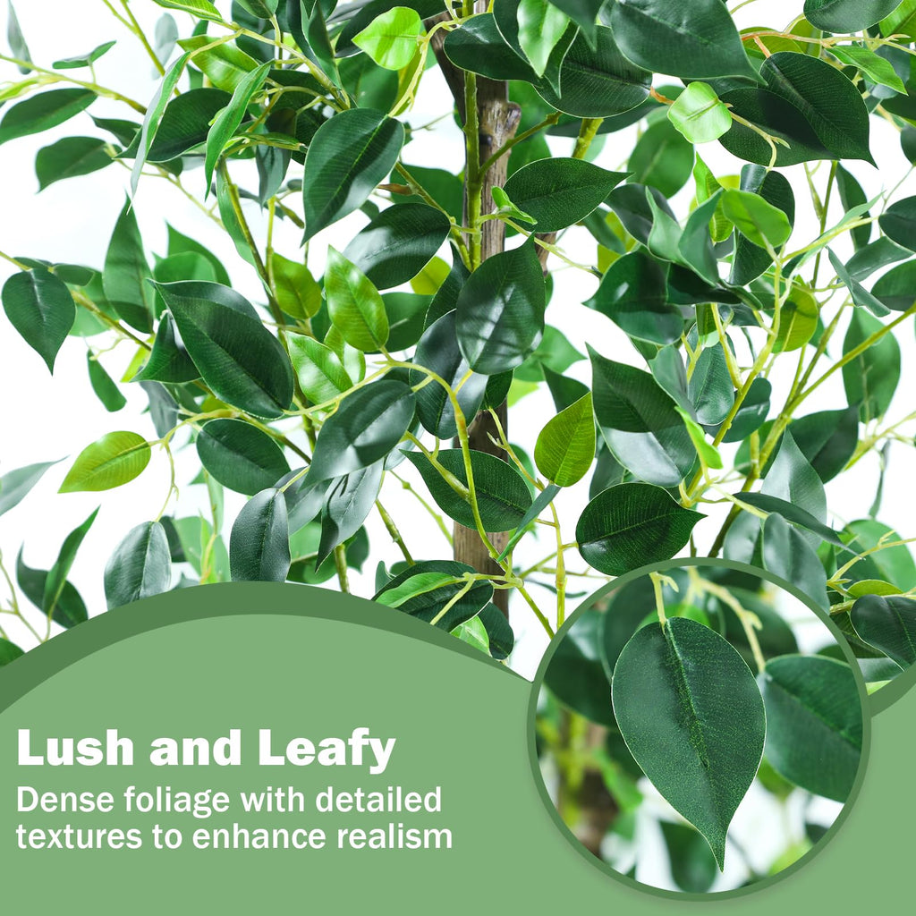 Artificial Ficus Tree 6FT, Faux Floor Tree Indoor Outdoor