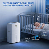 150 Pint Dehumidifier for Basement with Pump,Commercial Dehumidifier with Drain Hose for Home