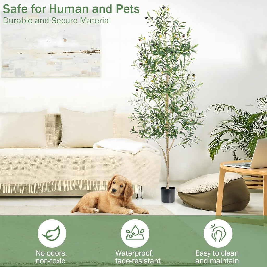 Artificial Olive Tree 6FT, Faux Floor Tree Indoor Outdoor