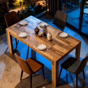 71" Kitchen Dining Table for 6-8, Farmhouse Wood Rectangular Dinner Table