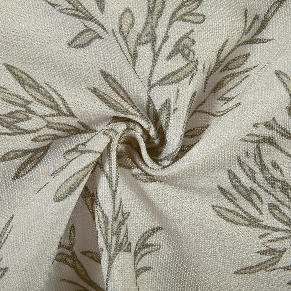Pinch Pleat Cafe Curtains 24 Inch Long Printed Half Window Curtains for Bathroom (Stone, 34W x 24L Inches, Set of 2)