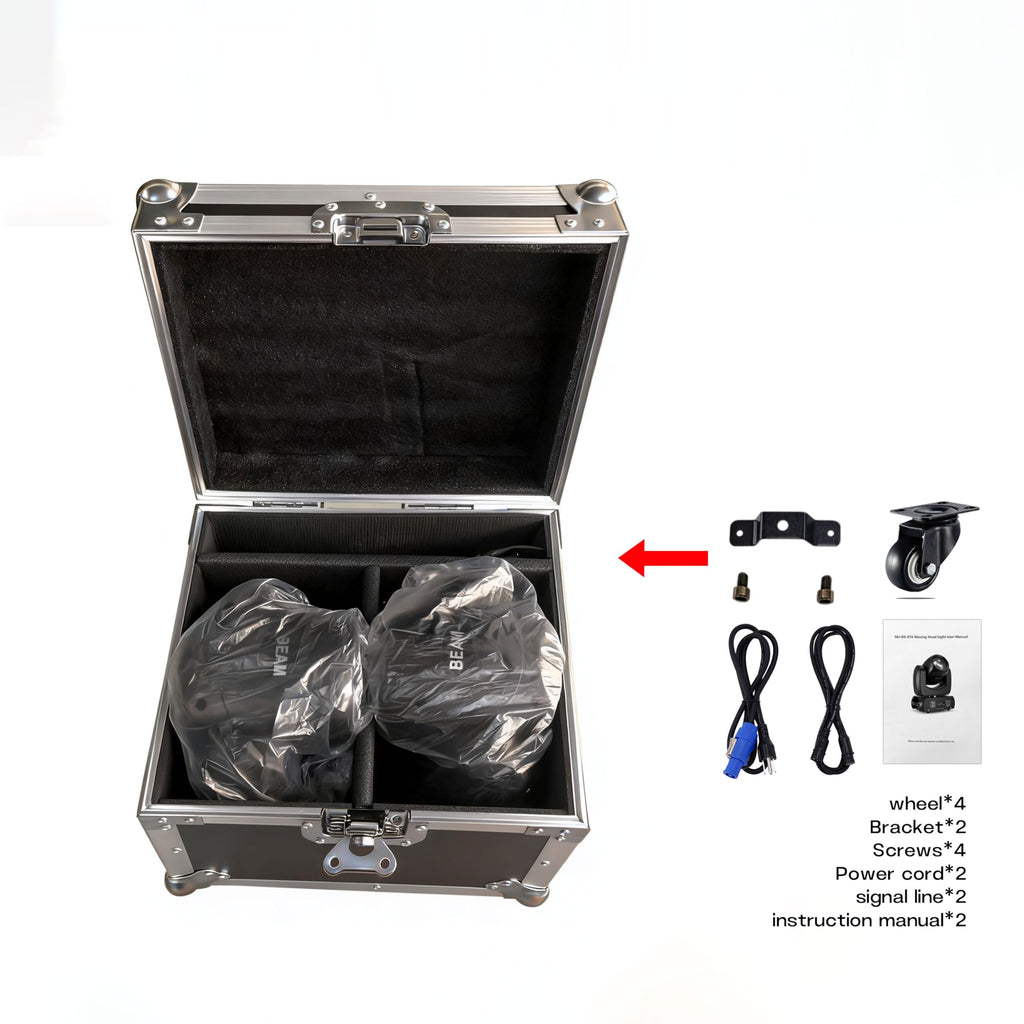 Moving Head Light, Stage Lighting(Flight Case+2 Lights)