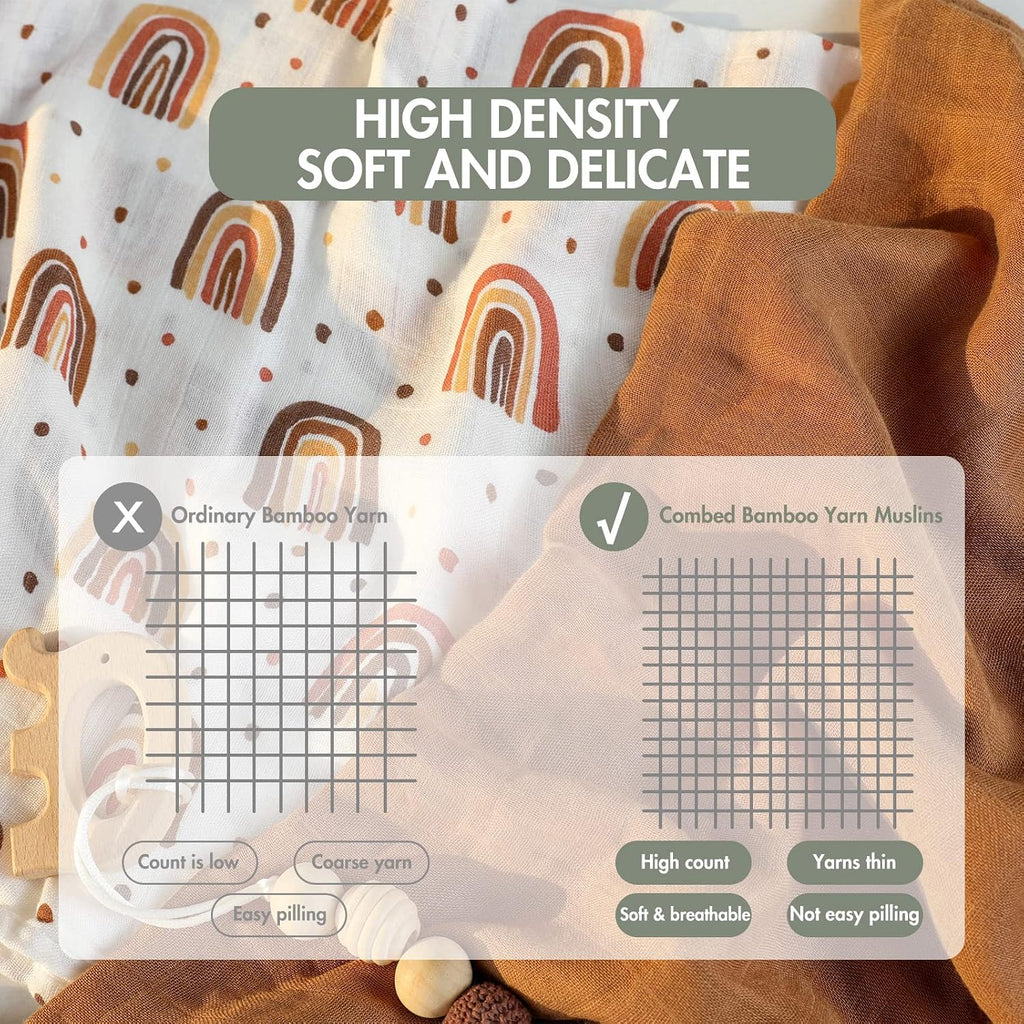 Receiving Blankets Muslin Swaddle Blanket for Newborn Girl Boy