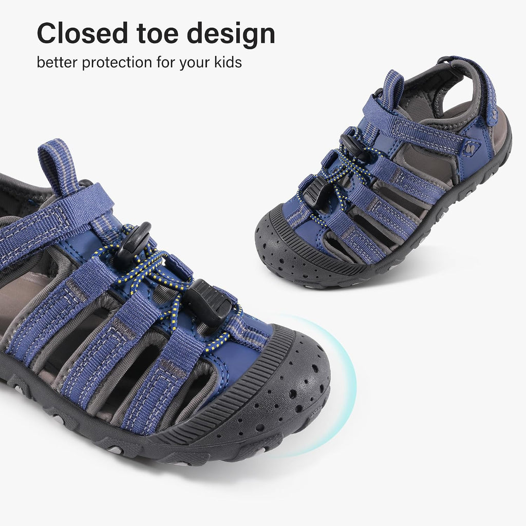 Girls Closed-Toe Water Sandals Hiking Beach Sport Sandals