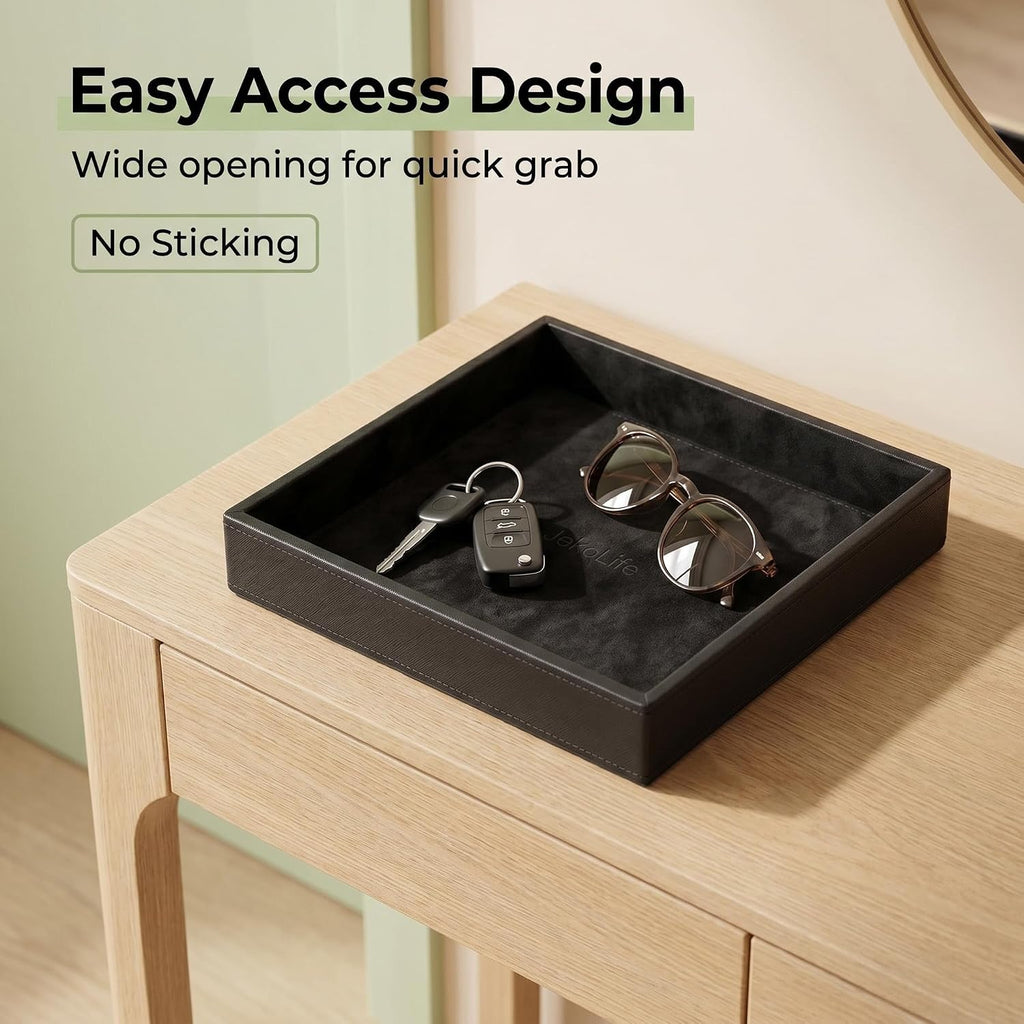 Valet Tray Organizer for Men,EDC Desk Organizer,Black