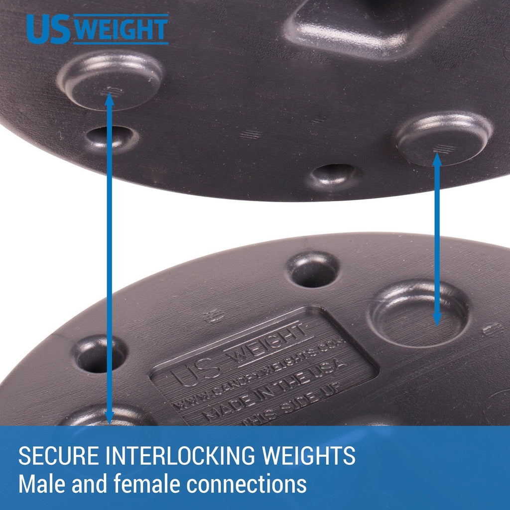 Tailgater Canopy Weights with No-Pinch Design for Easy, Safe Installation, and Removal to Secure Tents, Canopies, and