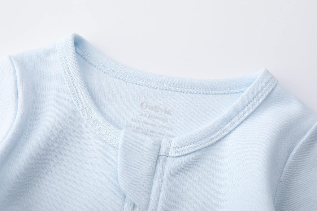 Baby Footed Pajamas, Organic Cotton Zip Sleeper, Long Sleeve