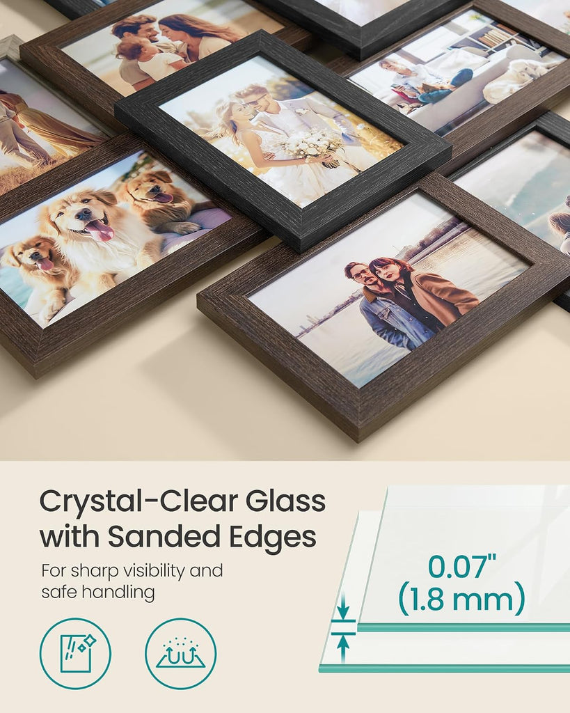 4x6 Picture Frames Collage Wall Decor, 12-Pack | Photo Collage Frame, Multi Picture Frame Set with Glass Front