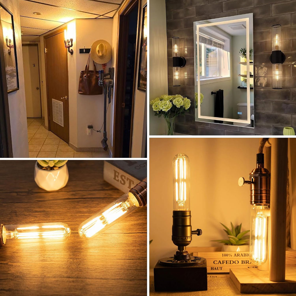 Dimmable E26 T10 LED Bulb Tube Light Bulbs 6W,2700K Solf White 600LM