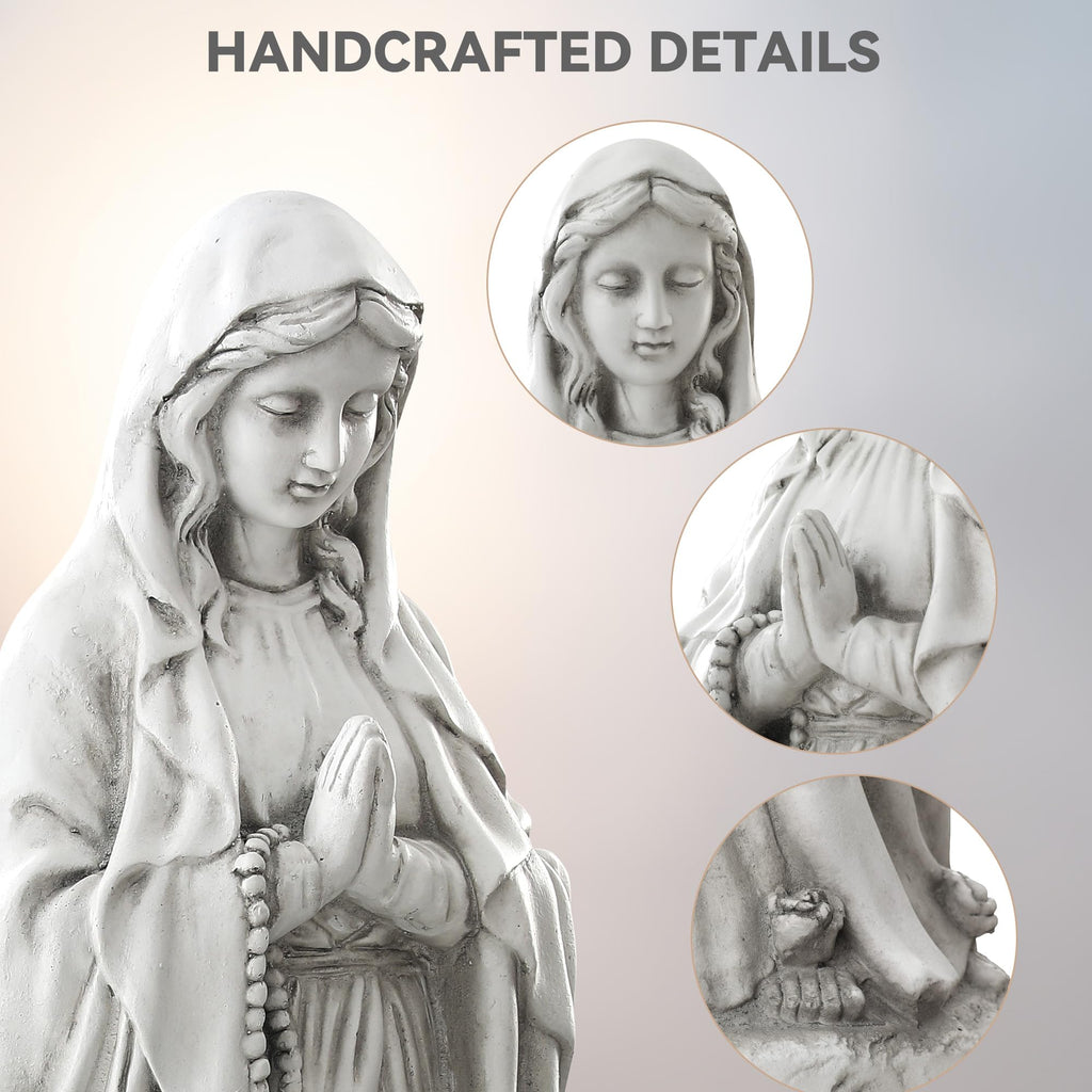 Virgin Mary Praying Statue, Large 30inch Outdoor Religious Sculpture