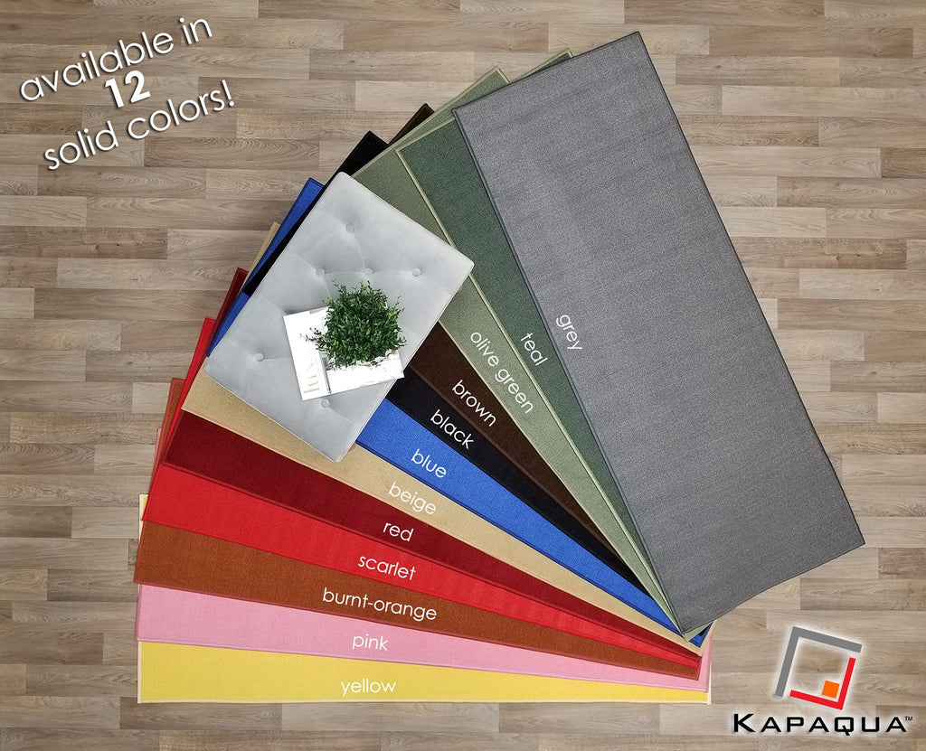Custom Size Grey Solid Plain Rubber Backed Non-Slip Hallway Stair Runner Rug Carpet 31 inch Wide Choose Your Length