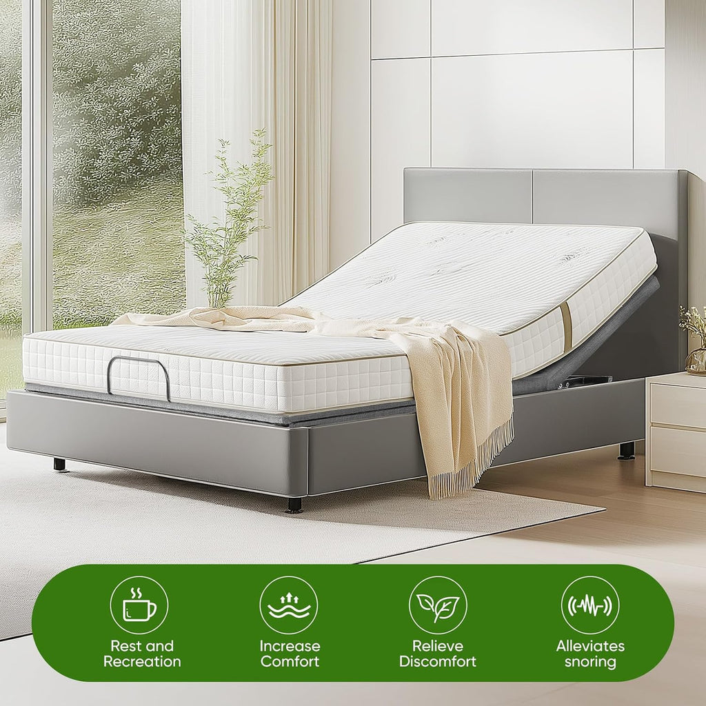 Full Adjustable Bed Frame, Electric Base, USB, Zero Gravity