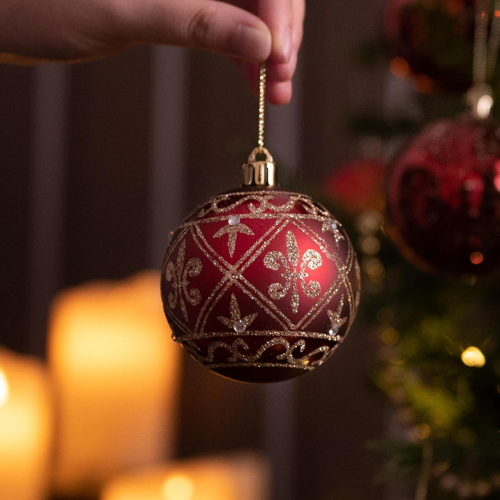 9ct Christmas Tree Decorations Ball Ornaments 2.76 Inches