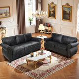 Living Room Furniture Sets,Sofa Sets and Couch Sets for Living Room,Mid-Century Vintage Sofa Couches with Rivet Design