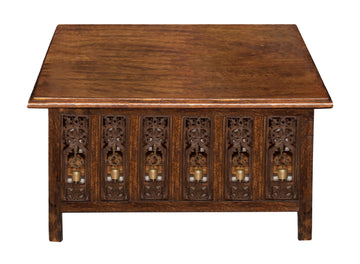 Solid Wood Coffee Table - Hand Carved Decorative Center Table