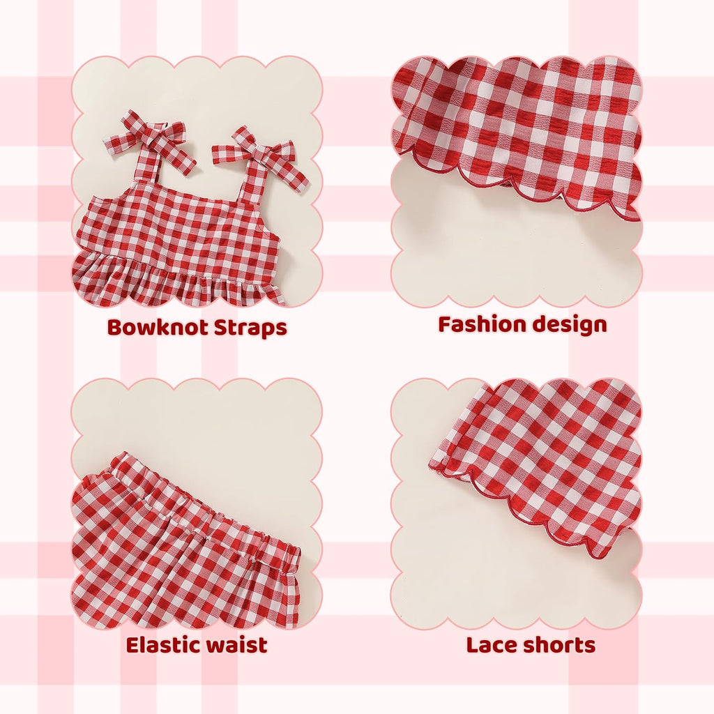 Toddler Girl Clothes Summer Outfit Sleeveless Tank Shorts Set