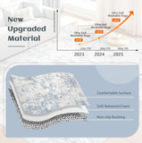 5x7 Area Rugs for Living Room: Washable Modern Abstract Area Rug Large Neutral Soft Rug Non Slip Low Pile Carpet for