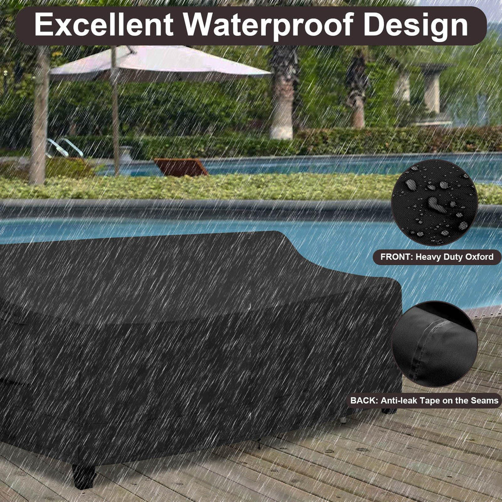 Outdoor Couch Cover Waterproof Patio Sofa Furniture Covers 3-Seater