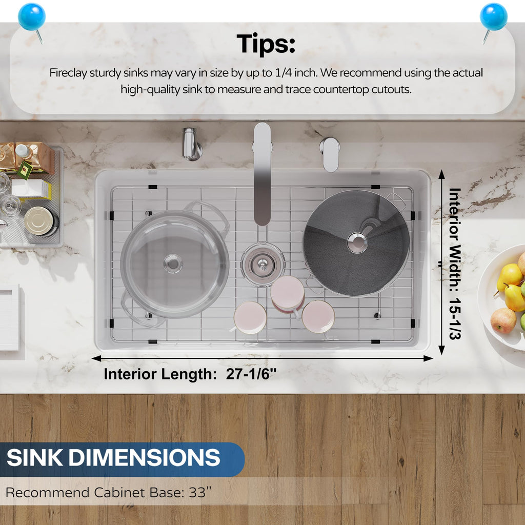 30 White Undermount Kitchen Sink, Topmount & Undermount Kitchen Sink 30x18 inch White Porcelain Ceramic Fireclay