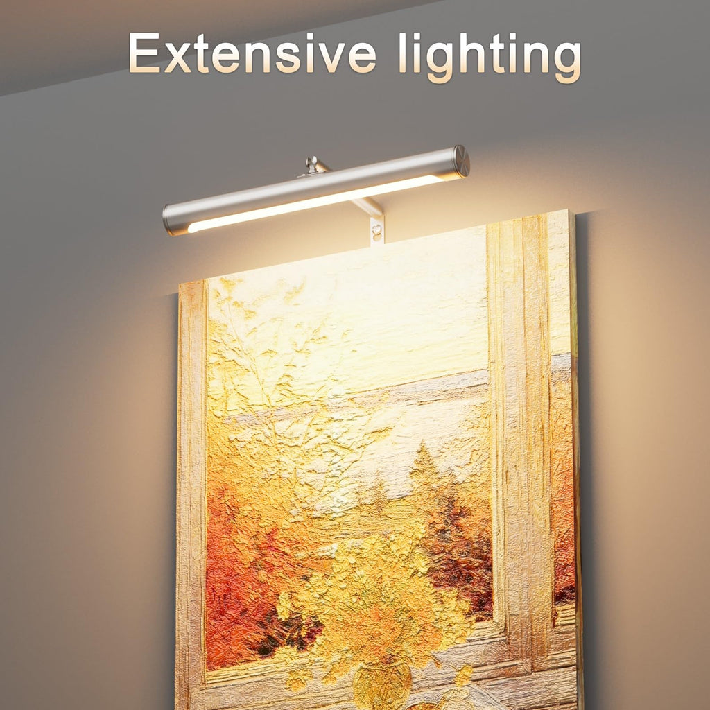 12" Plug in Picture Light 4W Nickel Art Light with Remote