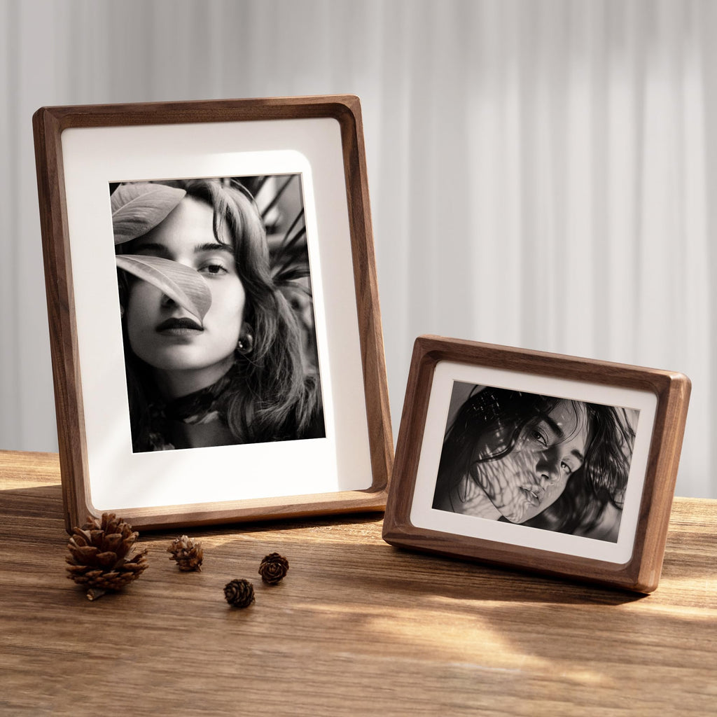 Picture Frame, USA-Sourced Hardwood Photo Frame, Walnut, 8x10
