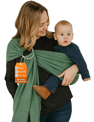 Ring Sling Carrier - Soft Linen Baby Ring Sling Wraps Carrier