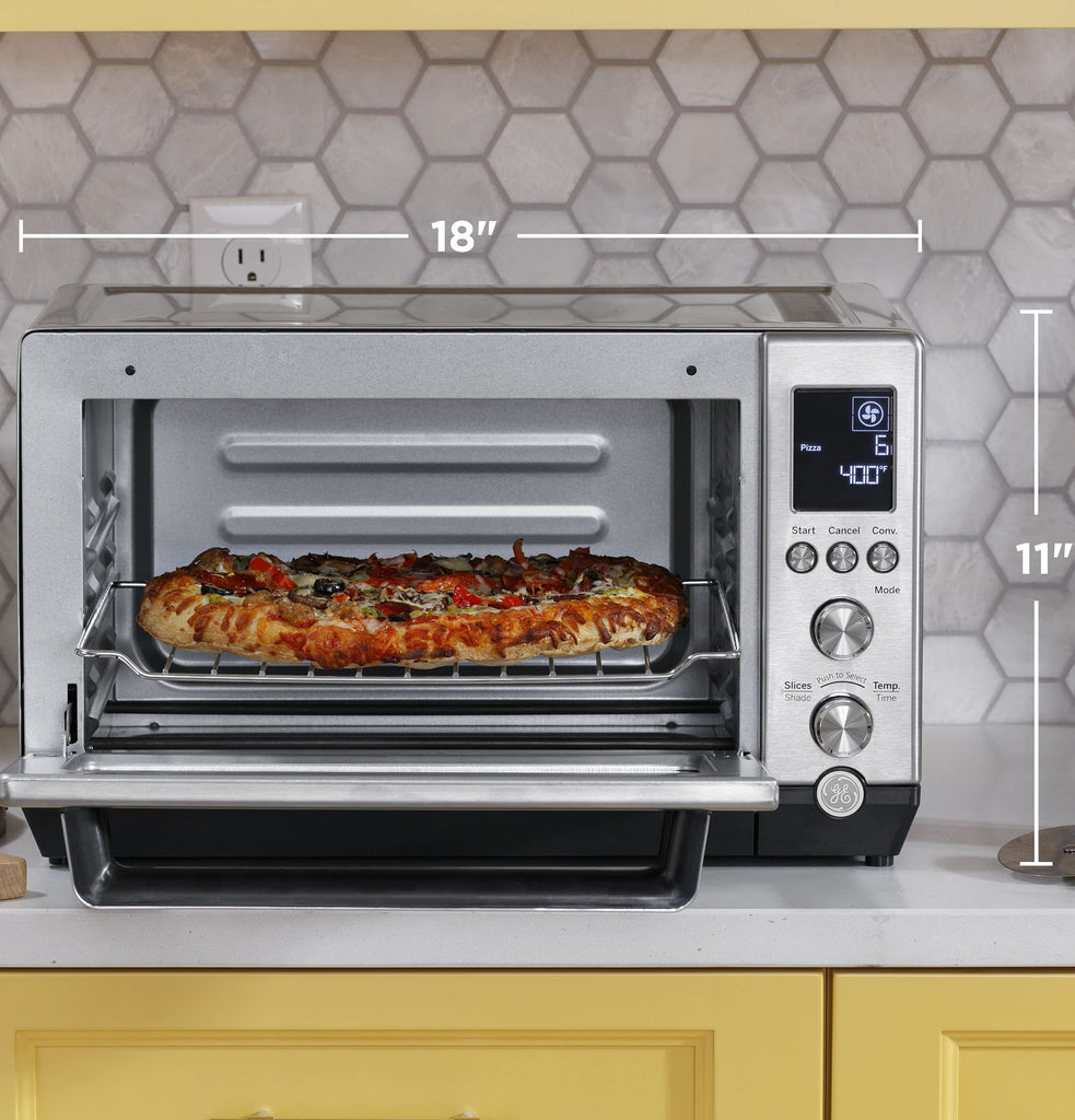 GE Convection Toaster Oven | Calrod Heating Technology | Large Capacity Toaster Oven Complete With 7 Cook Modes &