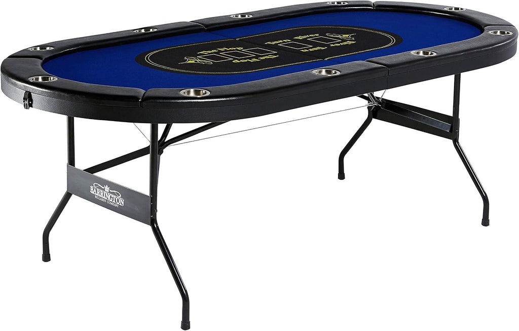 Barrington Poker Multiple Styles Folding Poker Table & Poker Table Top/Dining Table Collection, Durable Padded Rail