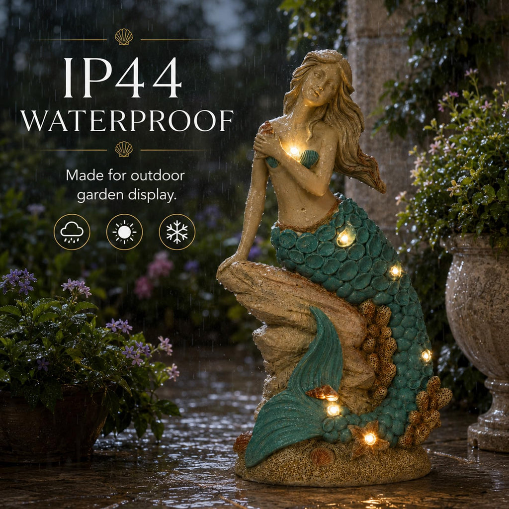 Magical Solar Mermaid Garden Statue Figurine | Casa Home Living