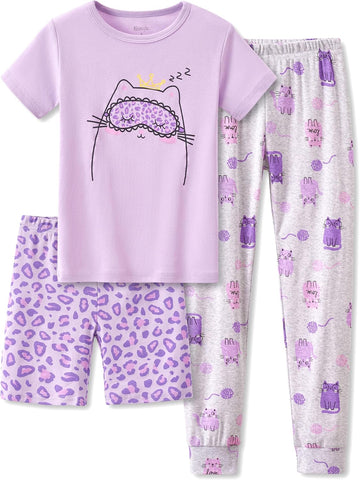 Little & Big Girls Cotton Knit Pajamas, Piece Set